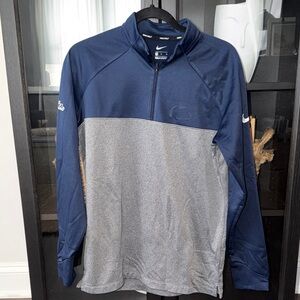 Nike Penn State Men's Navy and Heather Gray QuarterZip